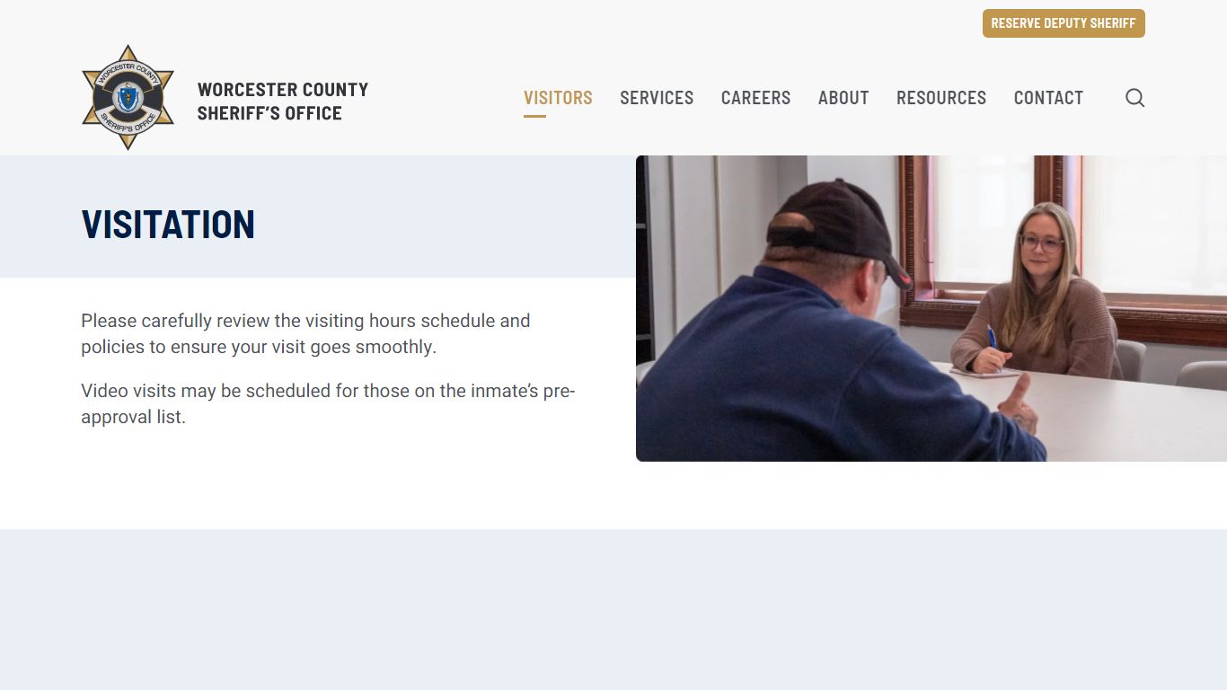 Visitation - Worcester County Sheriff's Office